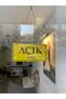 On Off Lettering Yellow Color |   Open Closed Sign |   Store Door Orientation Sign (Wood) - 3