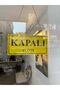On Off Lettering Yellow Color |   Open Closed Sign |   Store Door Orientation Sign (Wood) - 5