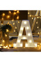 مصباح LED على شكل حرف A بتصميم قائم ولافت للنظر ويمكن تعليقه ويعمل بالبطارية أبيض