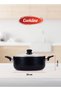 Pressed Aluminum Nonstick Casserole with Glass Lid and Induction Bottom, 28cm, Black - 2