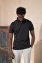 Knitted Polo Neck Regular Fit Cotton and Lycra T-Shirt - 4
