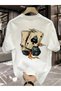 Unisex Skull Spade Oversize Crew Neck T-Shirt