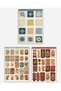Set of 6 Vintage Themed Stickers – 12X17 cm |   For Bullet Journal, Scrapbook, Agenda and Planner - 2