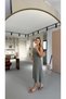 Khaki Pool Collar Bell Modal Dress - 3