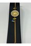 Gold Color Rectangular Form with Stone Details Steel - 2