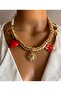 Zr Model Rope Rope Charm Necklace