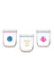 Mixed Printed Glass Water Cup Set of 3 380 ml - 5