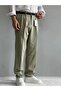 Pleated Baggy Comfortable Fit Linen Trousers