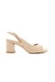 Nino Ten Patent Leather Thick Heeled Sandals Blunt Toe Shoes - 4