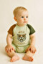 Summer Combed Cotton Baby Boy Jumpsuit with Snap Fasteners on the Back