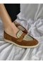 Genuine Leather Straw Detailed Women's Loafer – Stylish and Comfortable Casual Shoes - 4