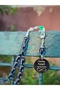 Name Detailed Petrol Blue Silver Tasseled Fire Amber Prayer Beads - 3