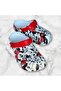 Women's Red White Printed Beach Pool Cook Daily Closed Front Slippers Sandals - 3