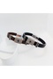 Genuine Iguana Skin Men's Bracelet with Zircon Stone - 7