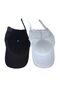 Summer 2-Piece Black and White Adjustable Velcro Back Sports Baseball Cap Hat - 5