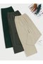 3-Piece Breathable Fabric Ribbon Waist Detailed Printed Pocketless Women's Pajama Bottoms - 3