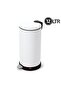 12L Stainless Steel Pedal Trash Can – Modern White Powder-Coated Waste Bin with Slow-Close Lid - 2