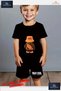 Children's Unisex "Baby Orange Hat Baby Written" Special Printed Crew Neck T-Shirt - Shorts Set - 2