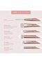Luxe Exquisite Eye Makeup Brush Kit, For Eyeshadow, Eyeliner, & Brow Makeup, Professional - 3