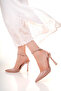 Women's Powder Strap Patent Leather Heeled Shoes - 2