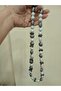 Gray Beaded Long Necklace - 2