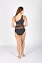 Women's Lycra Tulle Detail Swimsuit Matte Black - 3