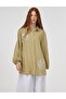 Embroidered Viscose Linen Tunic Light Green