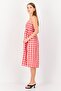 Women Checkered Midi Dress, Multicolor - 3