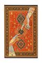 Mosso Orange Hands and Antique Patterned Fringe Detailed Woven Base Decorative Carpet Mosso50
