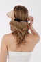 Houndstooth patterned visor adjustable straw hat - 5