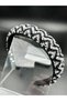 Hand Embroidered Black White Color Beads Shiny Processing Evening Dress Engagement Invitation Women's Hair Crown - 6