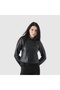 Black Genuine Leather Women's Coat [Tg810051] - 3