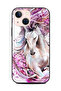 غطاء حماية لهاتف Apple iPhone 13 Mini - حصان وزهور