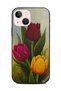غطاء حماية لهاتف Apple iPhone 13 Mini برسومات زهور توليب ملونة