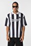Oversize Polo Neck Jersey T-Shirt Black - 4