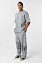 Ethnic Patterned Oversize Tracksuit Set Gray - 4