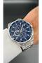 Silver Blue Color Men Wristwatch Steel Band 3 Atm Water Resistance