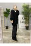 Hair Braided Balloon Sleeve Knitwear Winter Buttoned Women's Cardigan - 2