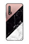 Protective Case Cover For Huawei Nova 6 5G White Black Marble Top Is Plain Pattern