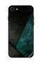Protective Case Cover For iPhone SE 2020 Black & Dark Green Pattern