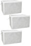 (3 Pcs) Gray Striped Zippered Mini Size Bag Pillow-Sweater-Clothing Organizer 45*40*30 cm