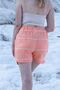 Cotton Beach Shorts with Pockets and Elastic Waistline Stripes - 5