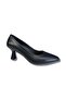 6002 Women's Genuine Leather 6.5 cm Goblet Heeled Closed Stiletto
