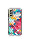 Protective Case Cover For Samsung S21 FE Diamond Square Shape Pattern