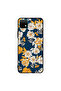 غطاء حماية لهاتف هواوي نوفا Y60 بنقشة زهور وأوراق صفراء وبيضاء