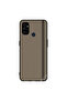 غطاء حماية لهاتف Oneplus Nord N100 بخطوط حمراء وخضراء على نمط بني
