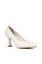 6002 Women's Genuine Leather 6.5 cm Goblet Heeled Closed Stiletto - 3