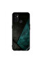 غطاء حماية لهاتف Oppo A11s/A53 5G بنقشة سوداء وأخضر داكن