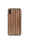 غطاء حماية لجهاز iPhone XS MAX بخطوط بنية داكنة ونمط خشبي