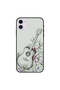 غطاء حماية لجهاز iPhone 11 بتصميم جيتار زهري وأبيض